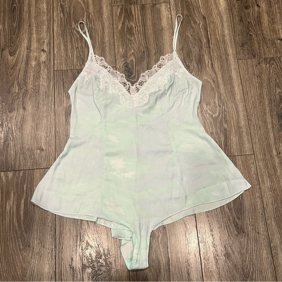Intimately Free People Luella Lace Trim Tie Dye Bodysuit Romper - Picture 3 of 8